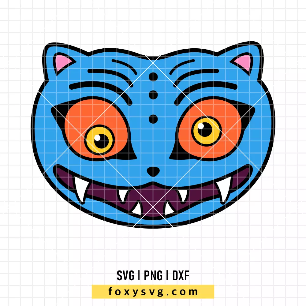 Demon Hunters Blue Tiger SVG | K-Pop SVG PNG Design for Cricut, Silhouette