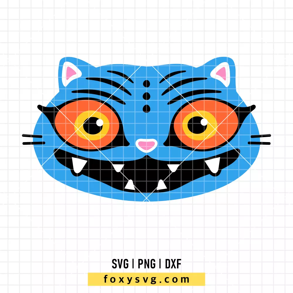 Demon Hunters Blue Tiger SVG | K-Pop SVG PNG Design for Cricut, Silhouette
