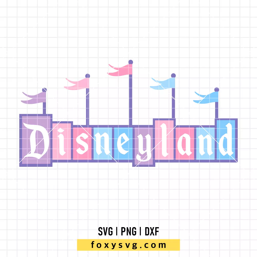 Disneyland Sign Layered SVG, PNG | Disney SVG Cut File for Cricut & Silhouette