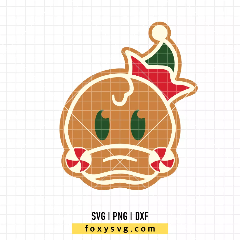 Donald Gingerbread Head SVG, PNG | Disney SVG Cut File for Cricut & Silhouette