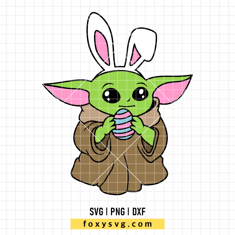 Easter Baby Yoda SVG, PNG | Disney SVG Cut File for Cricut & Silhouette