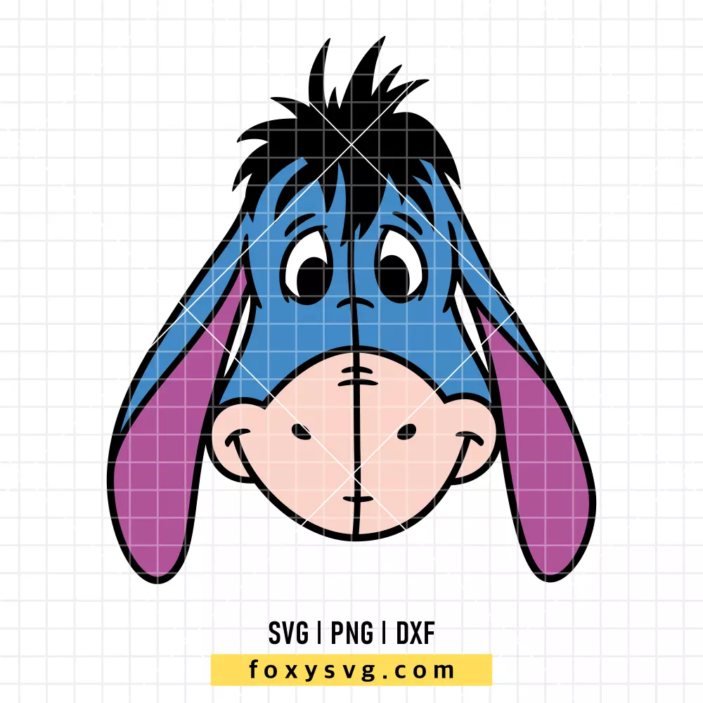Eeyore Head SVG, PNG | Disney SVG Cut File for Cricut & Silhouette