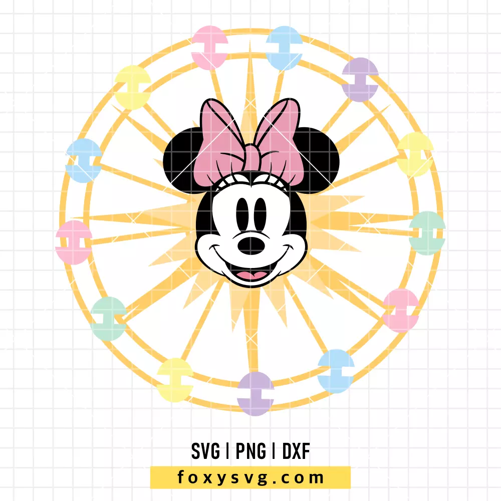 Ferris Wheel with Minnie Face Layered SVG, PNG | Disney SVG Cut File for Cricut & Silhouette