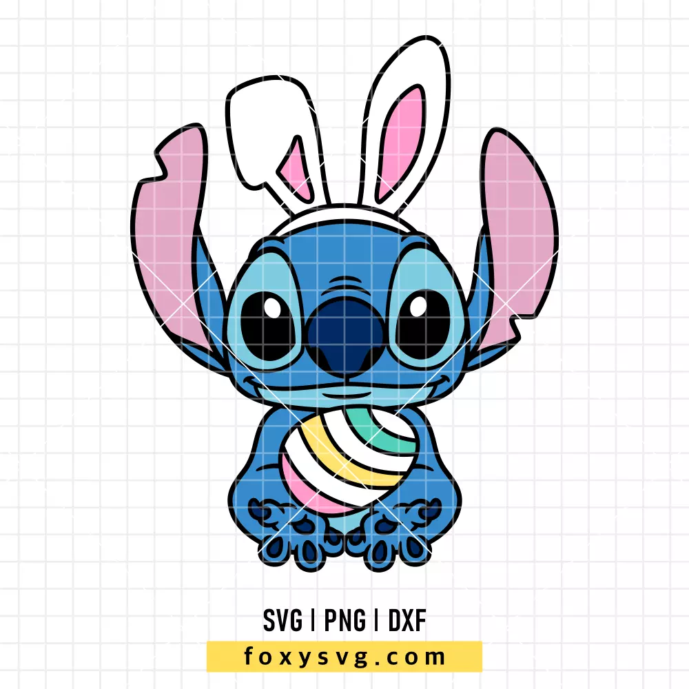 Happy Easter Stitch SVG, PNG | Disney SVG Cut File for Cricut & Silhouette