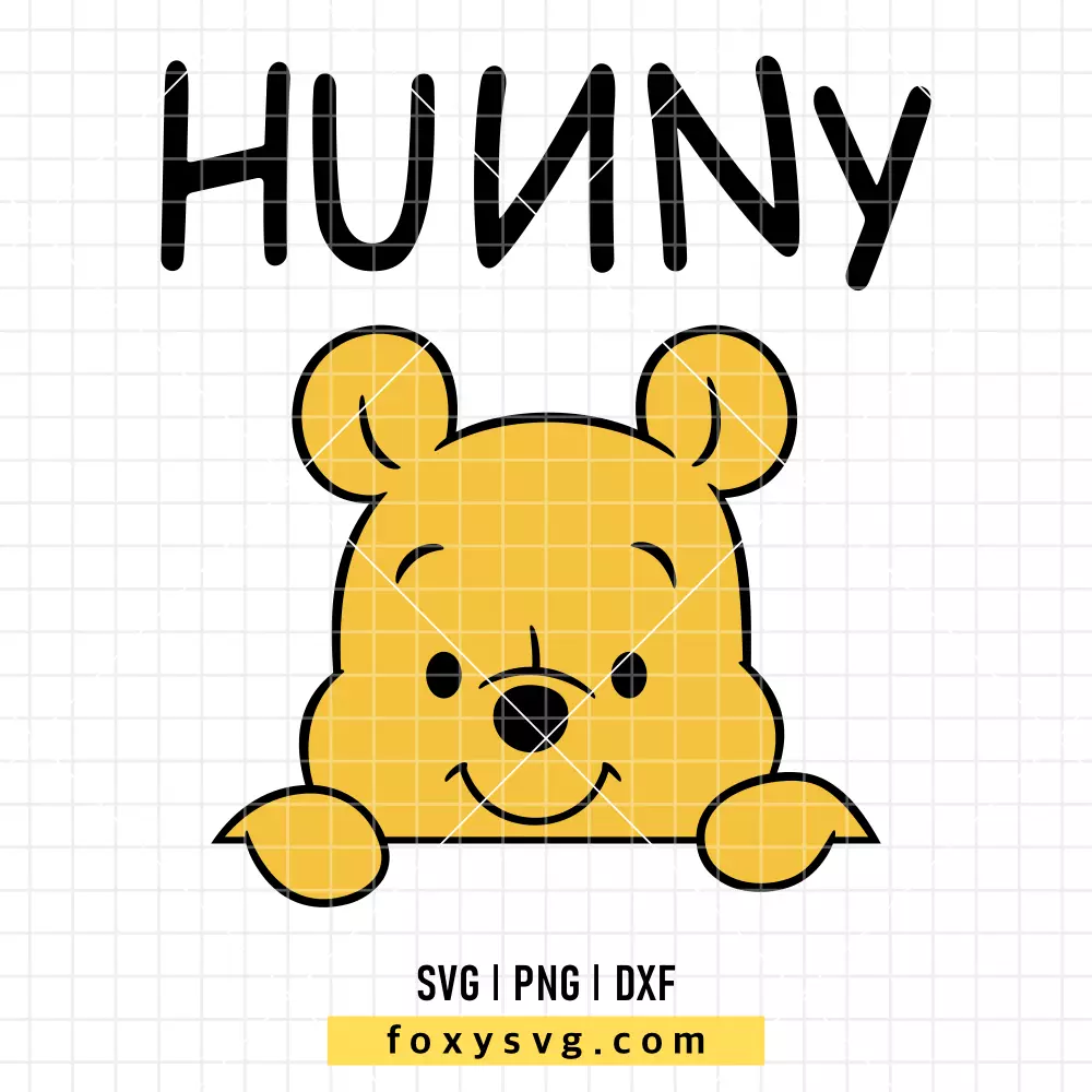 Hunny Pooh Peeking SVG, PNG | Disney SVG Cut File for Cricut & Silhouette