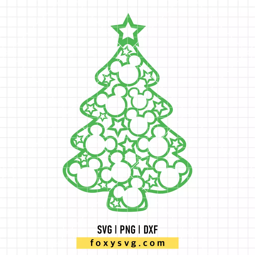 Mickey Christmas Tree SVG, PNG | Disney SVG Cut File for Cricut & Silhouette