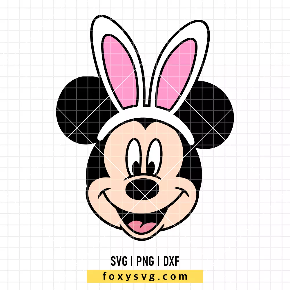 Mickey Mouse Easter Bunny SVG, PNG | Disney SVG Cut File for Cricut & Silhouette