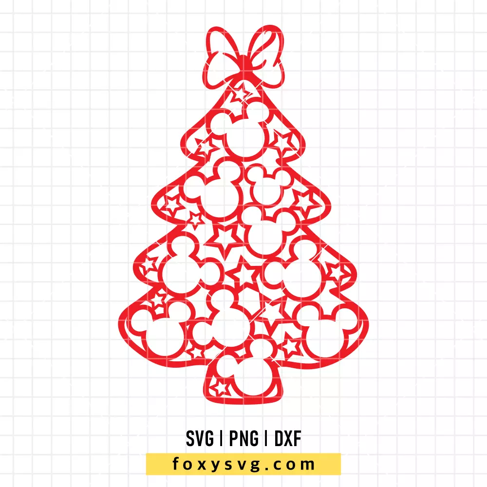Minnie Christmas Tree SVG, PNG | Disney SVG Cut File for Cricut & Silhouette