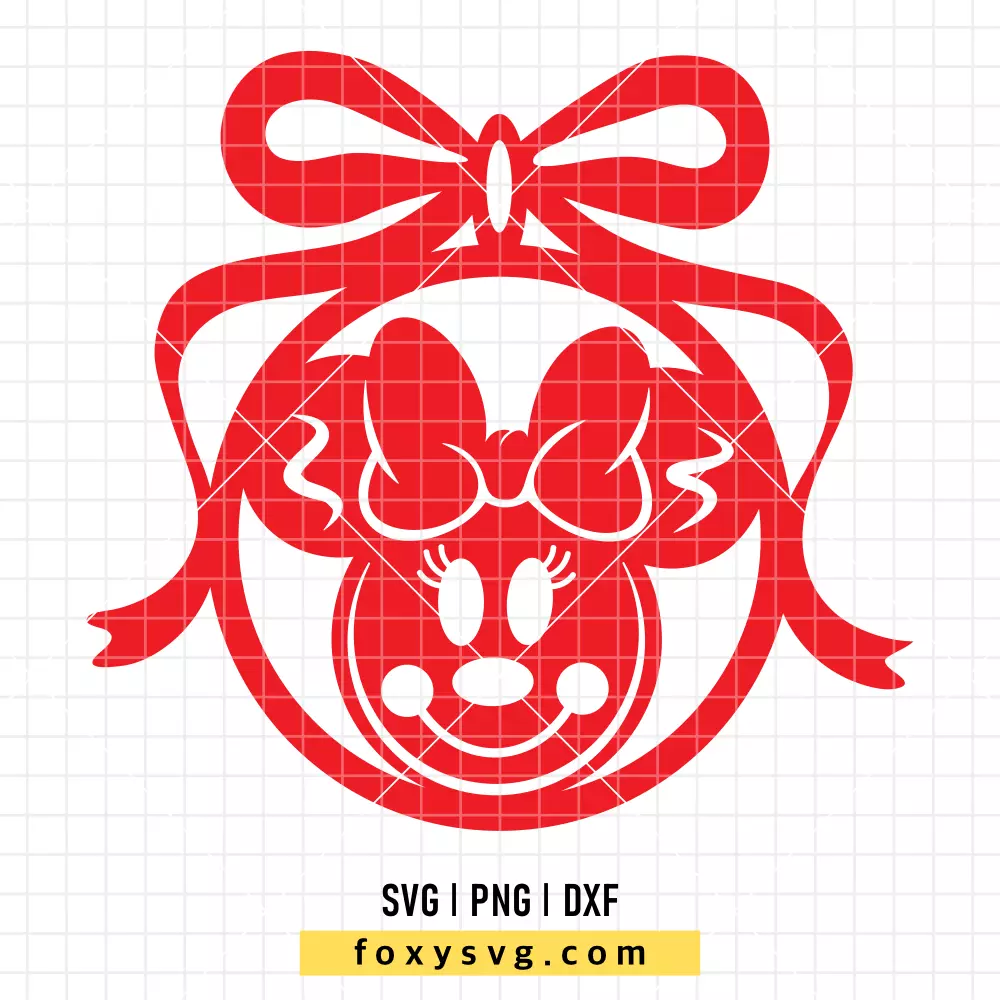 Minnie Head Christmas Ball SVG, PNG | Disney SVG Cut File for Cricut & Silhouette