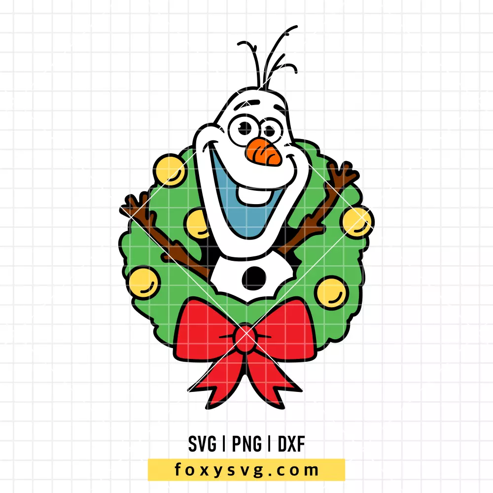 Olaf Wreath SVG, PNG | Disney SVG Cut File for Cricut & Silhouette
