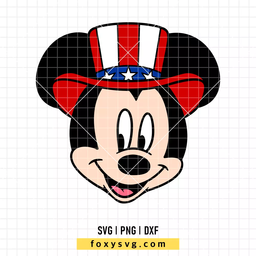 Patriotic Mickey Mouse SVG, PNG | Disney SVG Cut File for Cricut & Silhouette