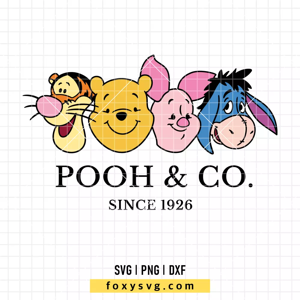 Pooh & Co SVG, PNG | Disney SVG Cut File for Cricut & Silhouette