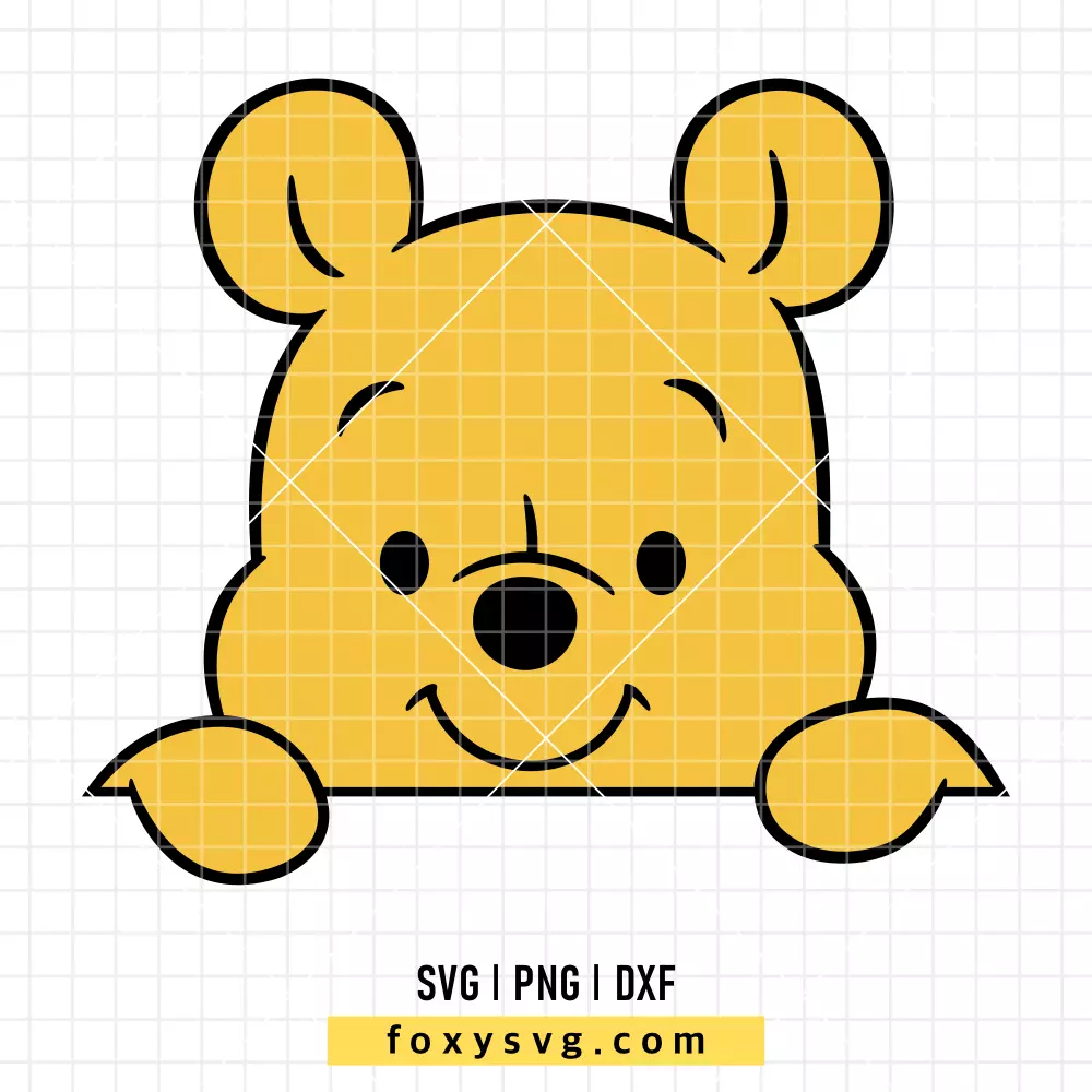 Pooh Peeking SVG, PNG | Disney SVG Cut File for Cricut & Silhouette