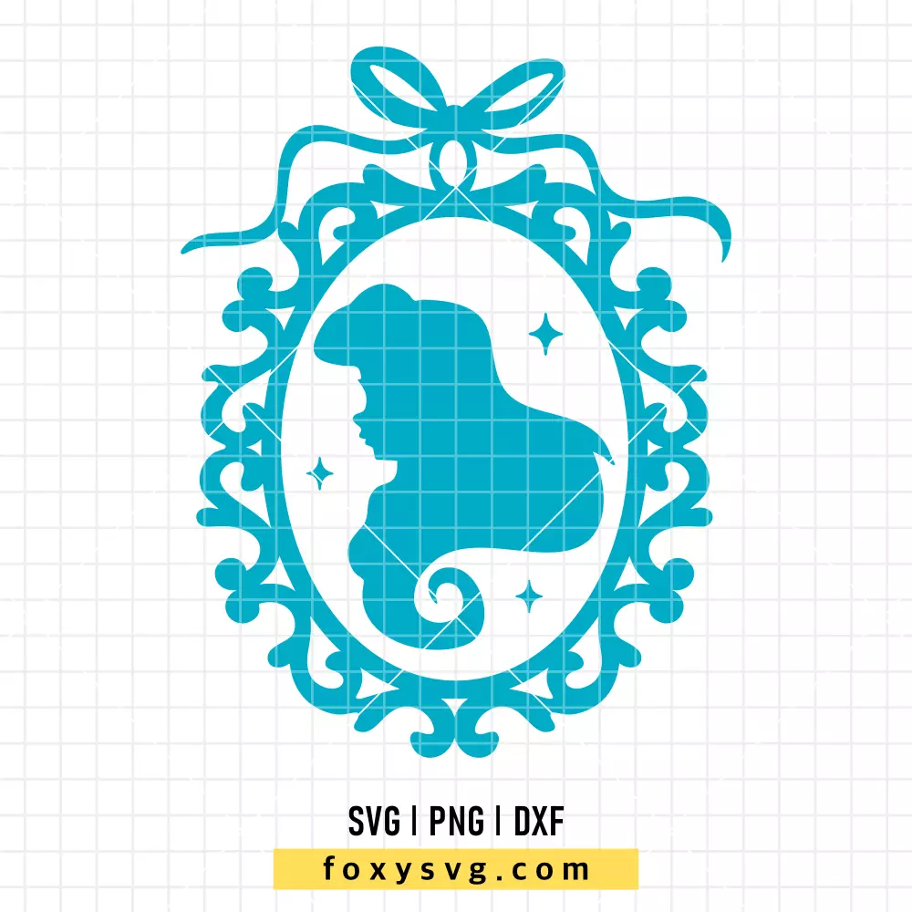 Princess Ariel Retro Frame SVG, PNG | Disney Princess SVG Cut File for Cricut & Silhouette