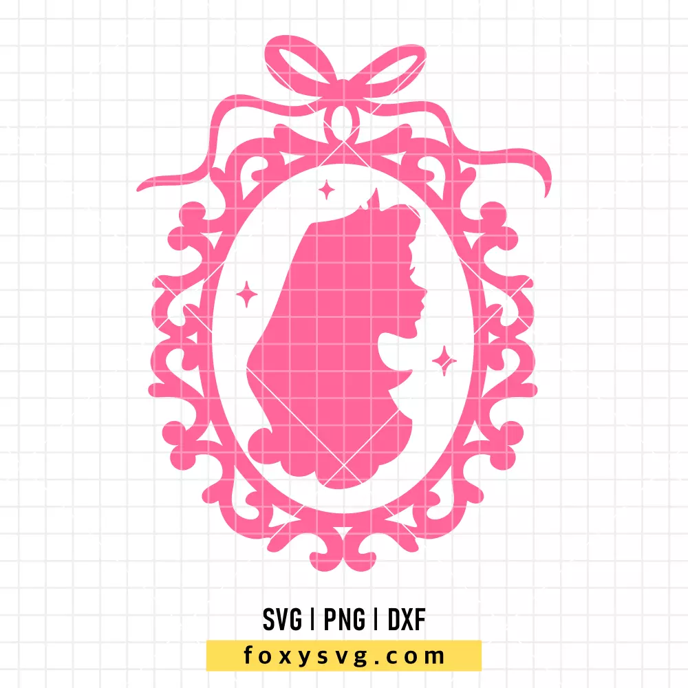 Princess Aurora Retro Frame SVG, PNG | Disney Princess SVG Cut File for Cricut & Silhouette