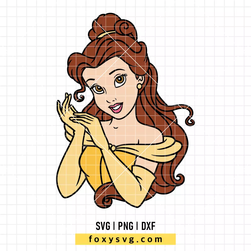 Princess Belle Beauty and the Beast  SVG, PNG | Disney Princess SVG Cut File for Cricut & Silhouette
