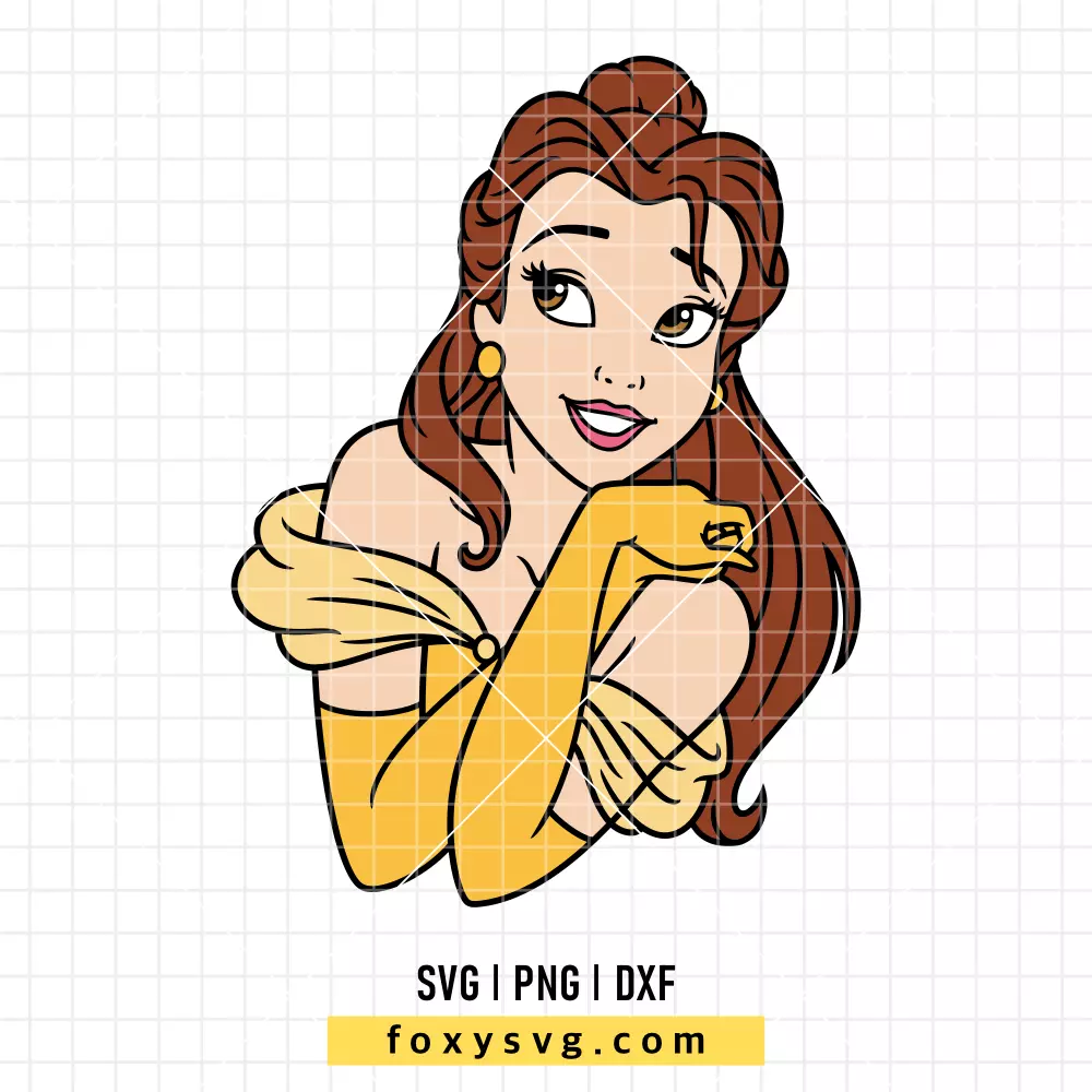Princess Belle SVG, PNG | Disney Princess SVG Cut File for Cricut & Silhouette