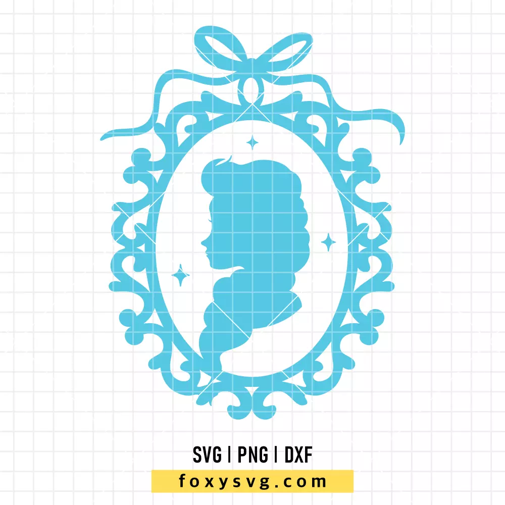 Princess Elsa Retro Frame SVG, PNG | Disney Princess SVG Cut File for Cricut & Silhouette