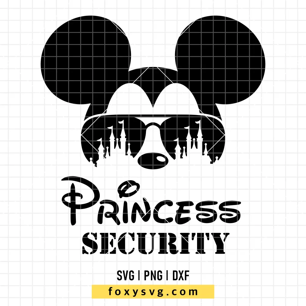 Princess Security SVG, PNG | Disney SVG Cut File for Cricut & Silhouette