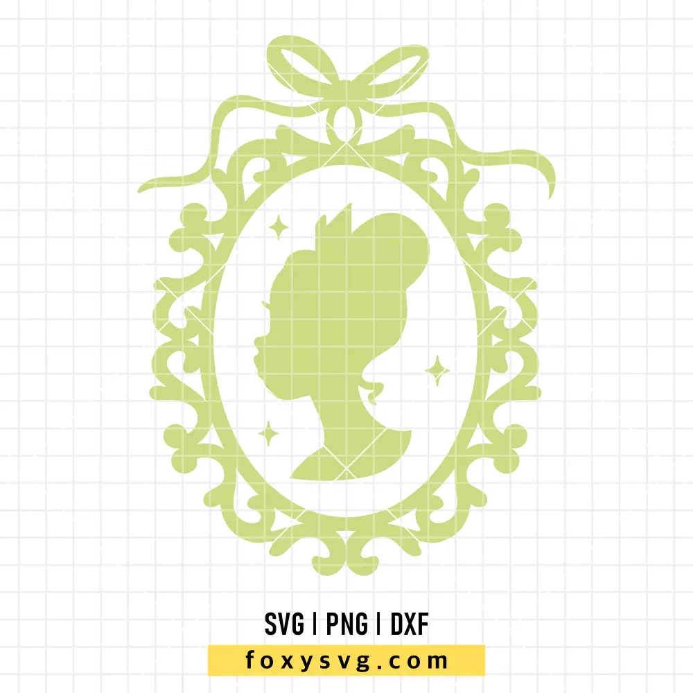 Princess Tiana Retro Frame SVG, PNG | Disney Princess SVG Cut File for Cricut & Silhouette