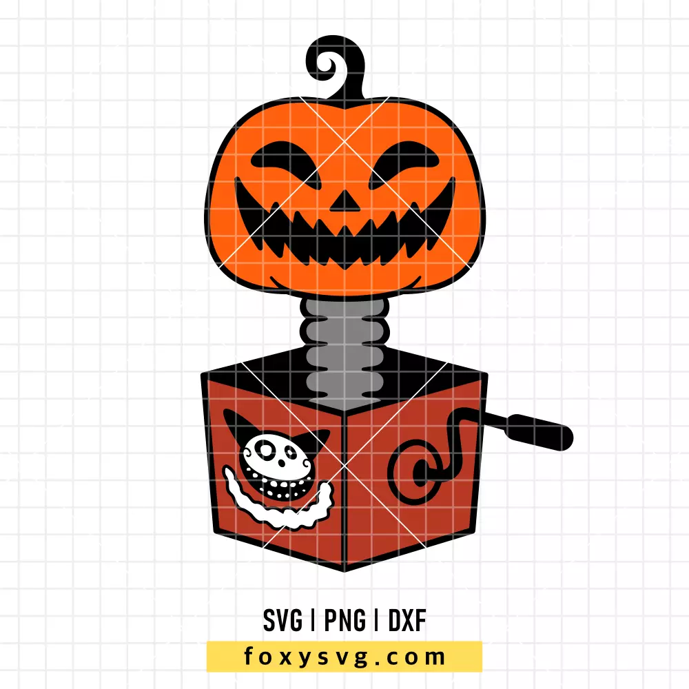 Pumpkin In the Box Nightmare Before Christmas SVG, PNG | Disney SVG Cut File for Cricut & Silhouette