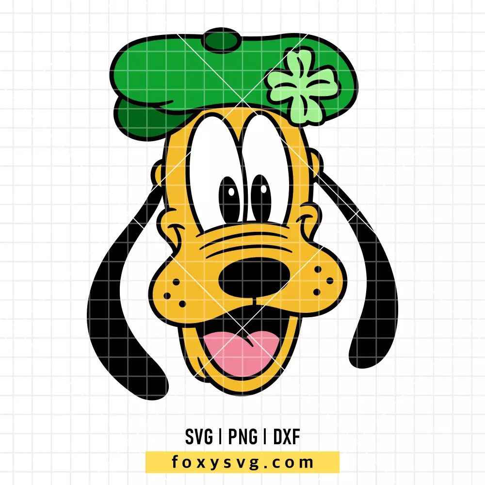 St. Patrick's Day Pluto SVG, PNG | Disney SVG Cut File for Cricut & Silhouette