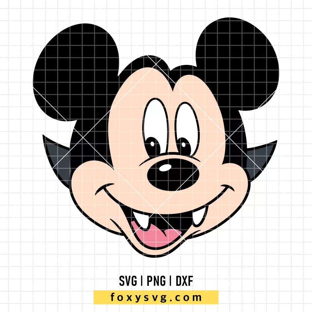 Vampire Mickey Head SVG, PNG | Disney SVG Cut File for Cricut & Silhouette