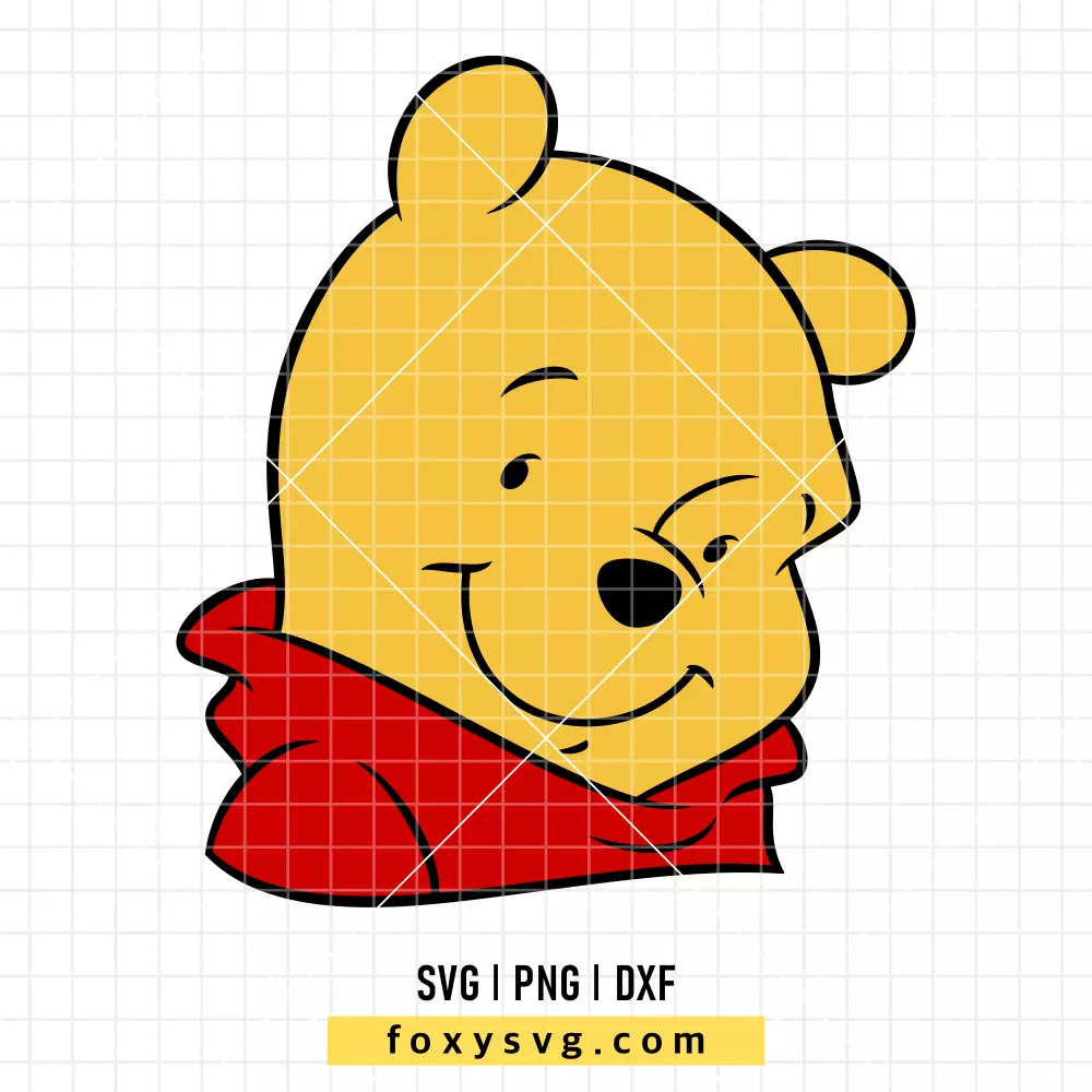 Winnie the Pooh Face SVG, PNG | Disney SVG Cut File for Cricut & Silhouette