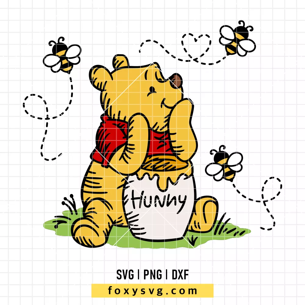 Winnie the Pooh Hunny SVG, PNG | Disney SVG Cut File for Cricut & Silhouette