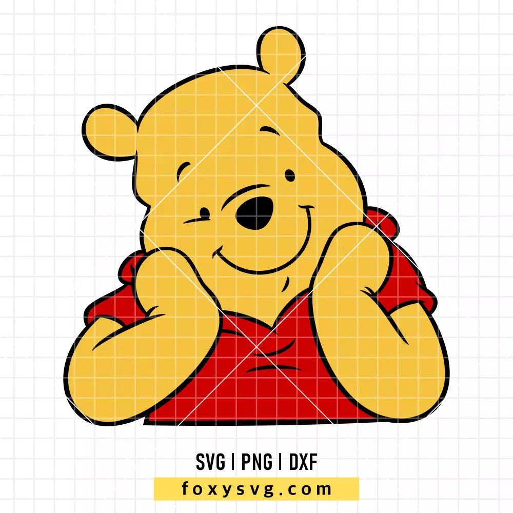 Winnie the Pooh Smiling SVG, PNG | Disney SVG Cut File for Cricut & Silhouette