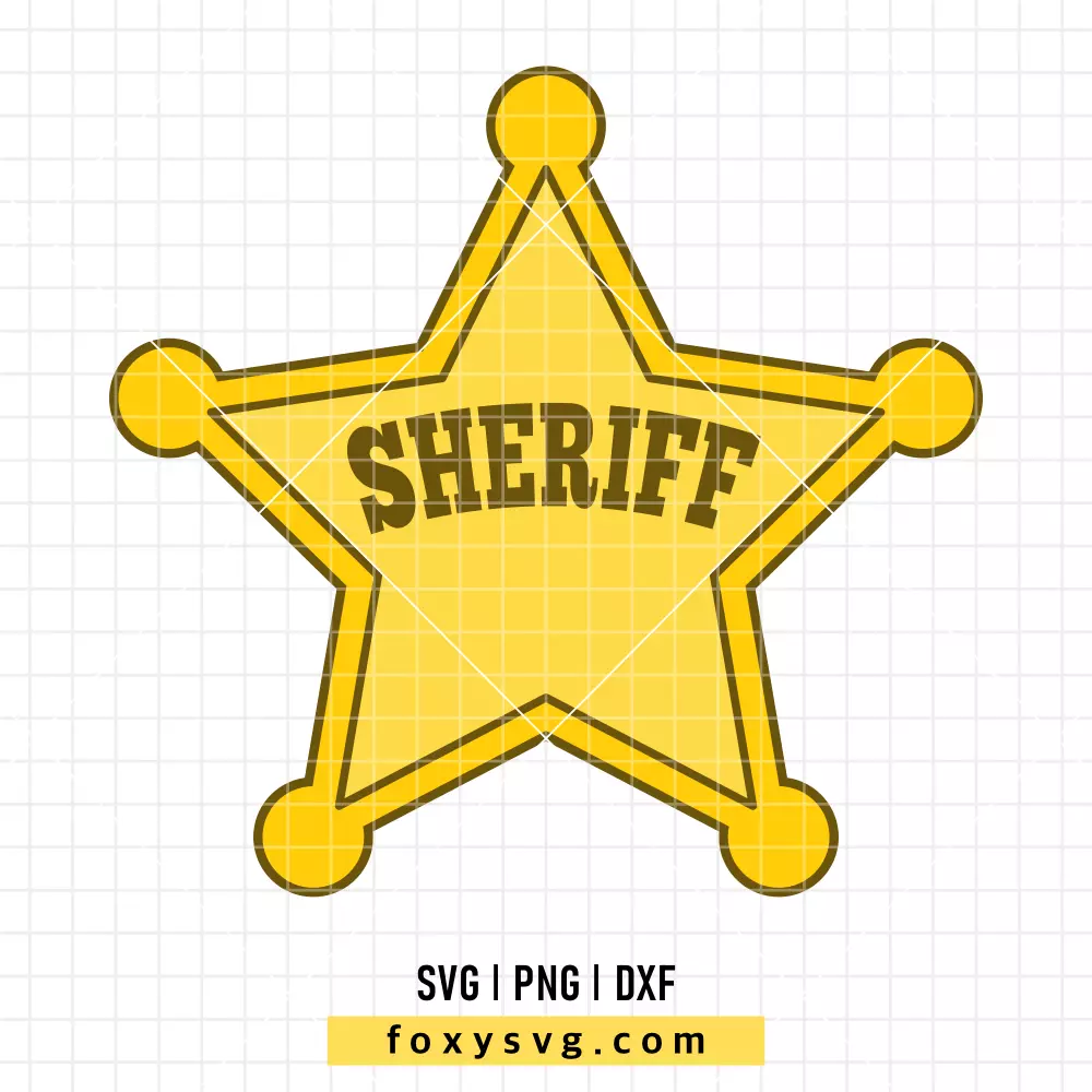 Woody Sheriff Badge SVG, PNG | Disney SVG Cut File for Cricut & Silhouette