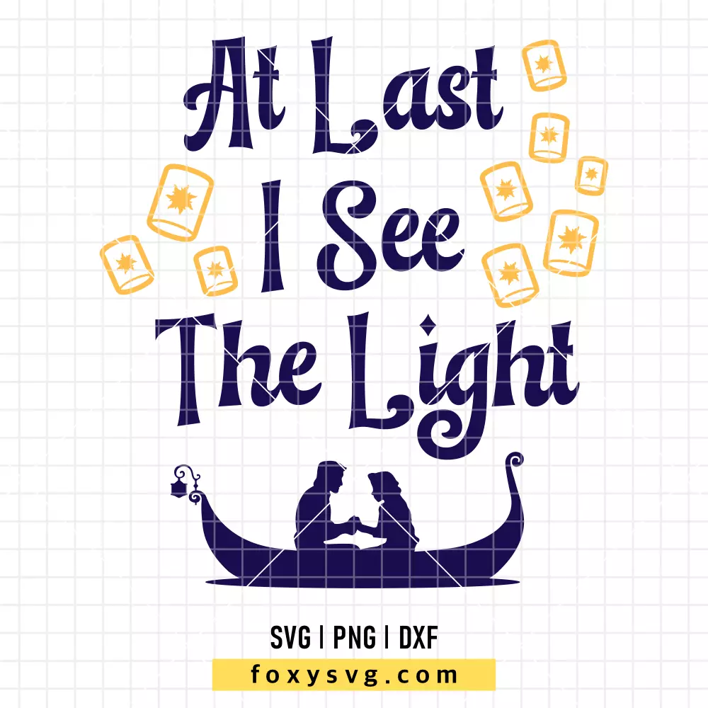 At Last I See The Light Tangled SVG, PNG | Disney Princess SVG Cut File for Cricut & Silhouette