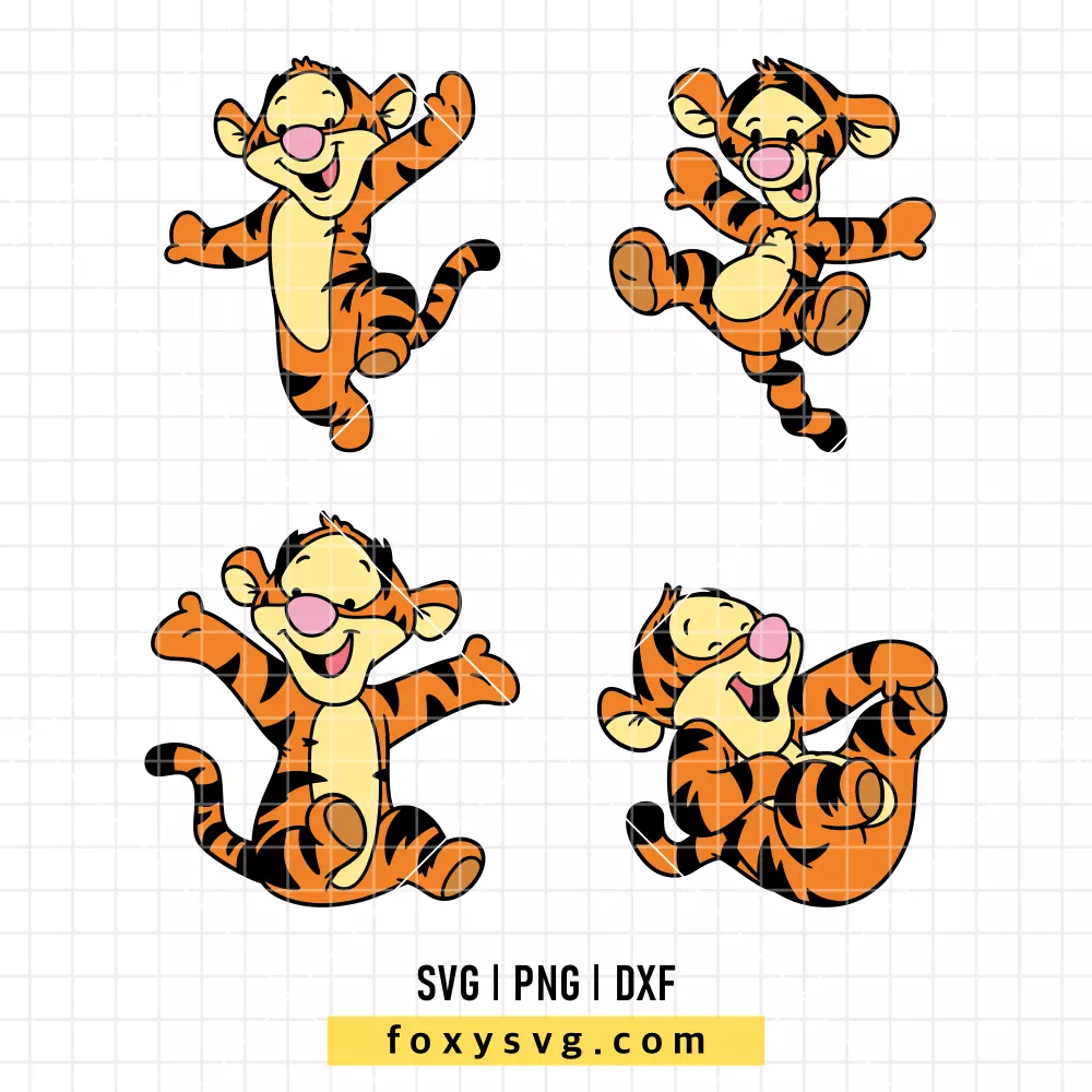 Baby Tigger Bundle SVG, PNG | Disney SVG Cut File for Cricut & Silhouette