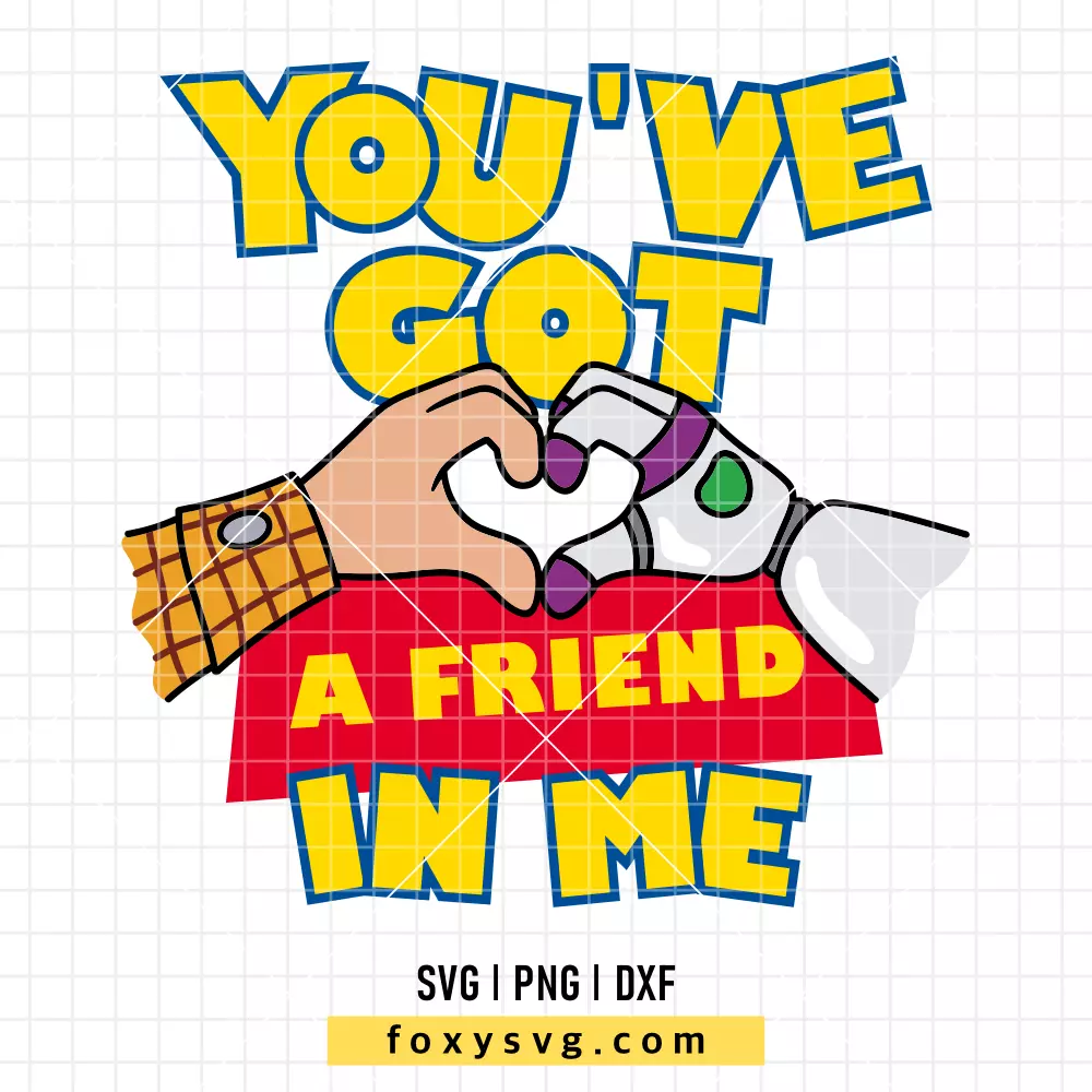 Buzz Lightyear and Sheriff Woody Friends Forever SVG, PNG | Disney SVG Cut File for Cricut & Silhouette