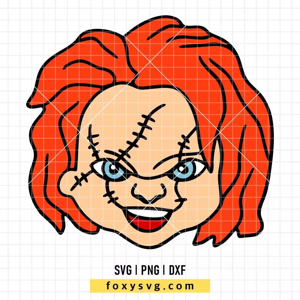 Chucky Face SVG, PNG | Horror Movie SVG Cut File for Cricut & Silhouette