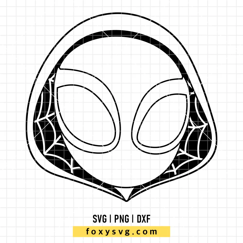 Ghost Spider Gwen Stacy Outline Sketch SVG | Superhero SVG PNG Design for Cricut, Silhouette
