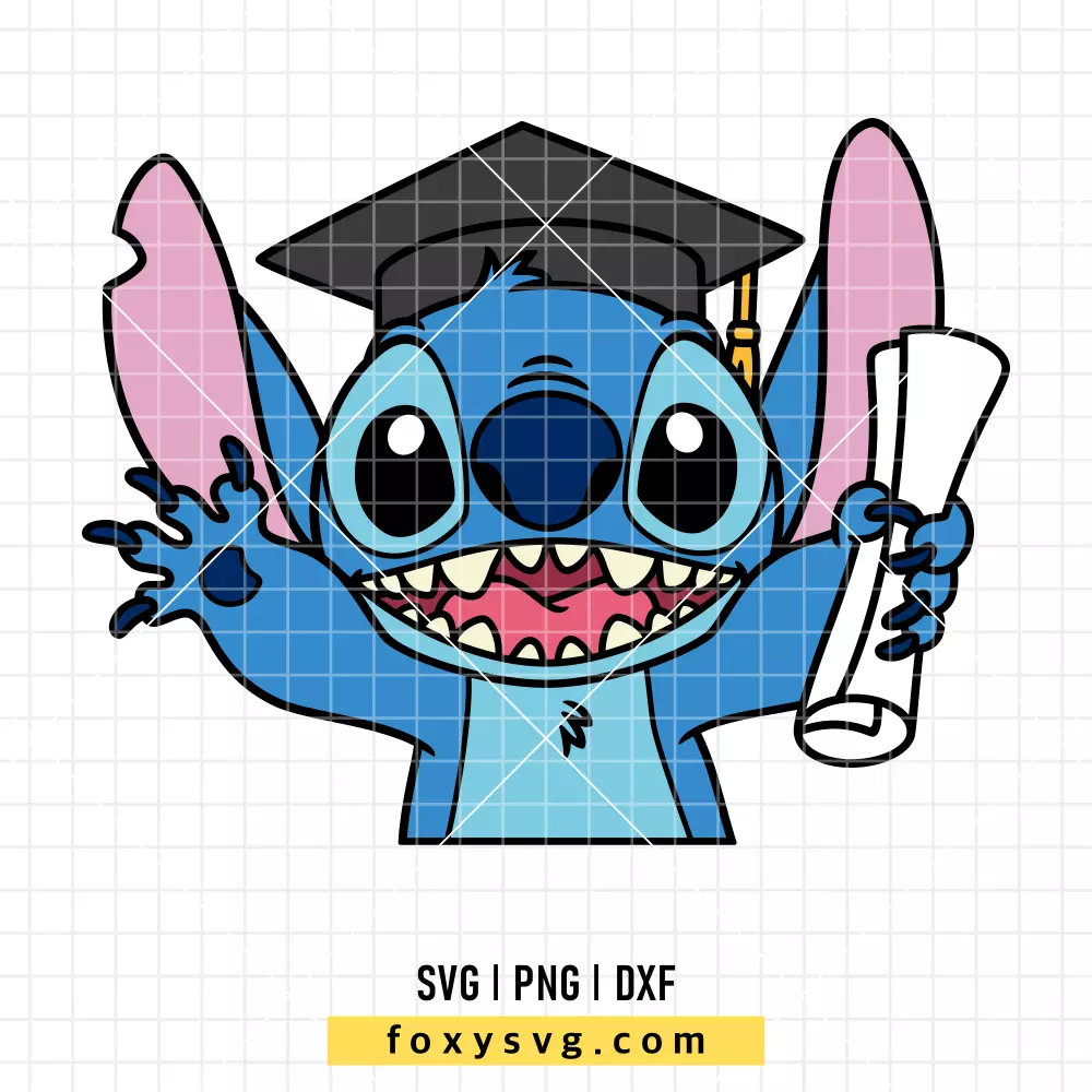 Graduate Stitch SVG, PNG | Disney SVG Cut File for Cricut & Silhouette