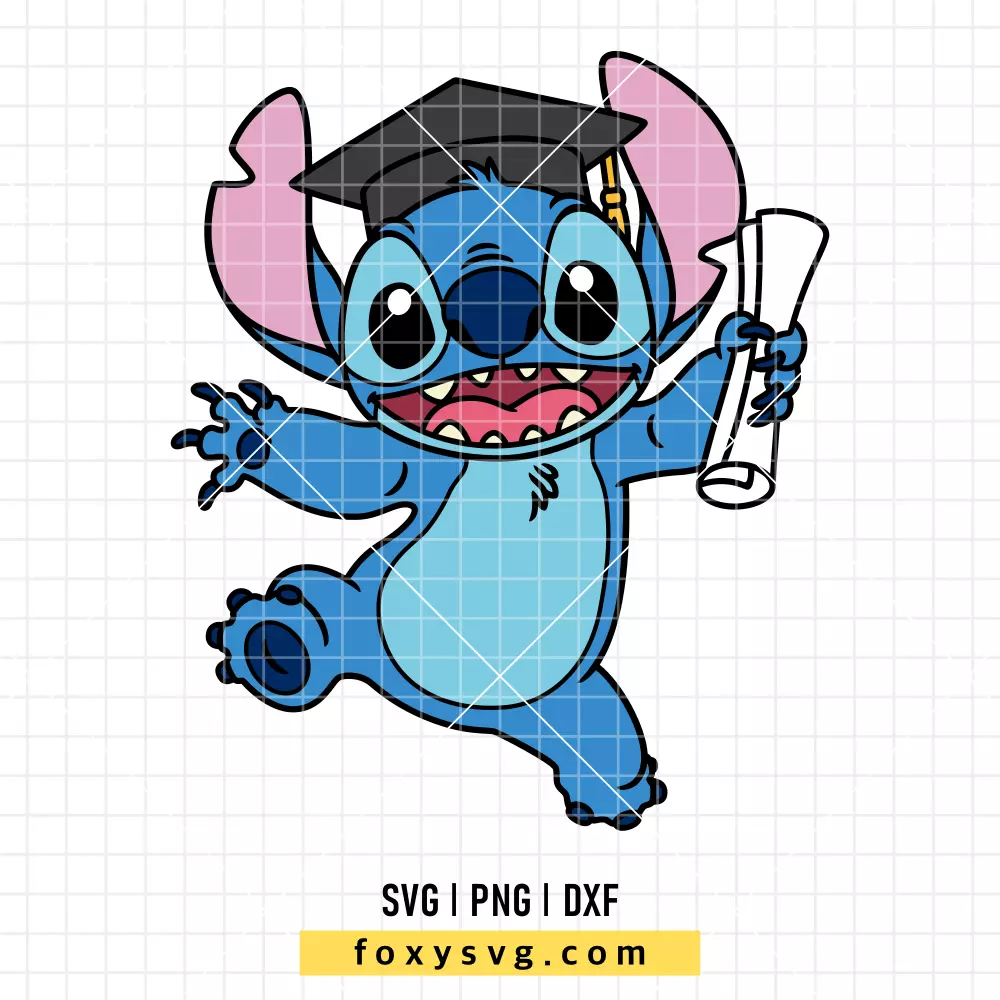 Graduate Stitch SVG, PNG | Disney SVG Cut File for Cricut & Silhouette