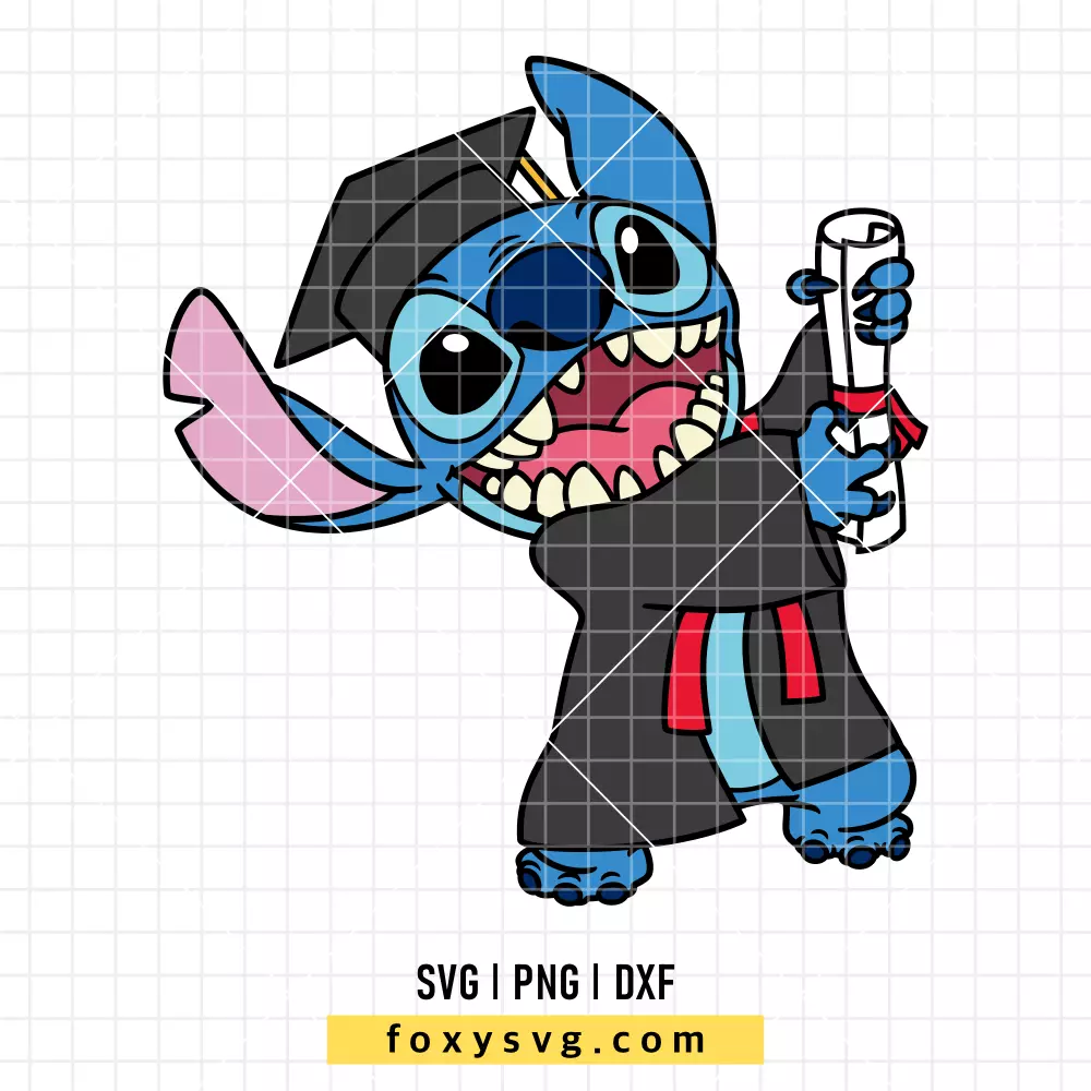 Graduate Stitch SVG, PNG | Disney SVG Cut File for Cricut & Silhouette