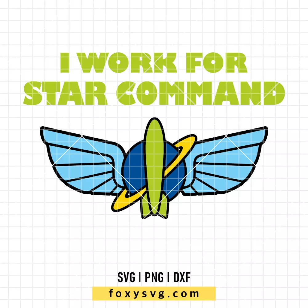 I Work for Star Command SVG, PNG | Disney SVG Cut File for Cricut & Silhouette