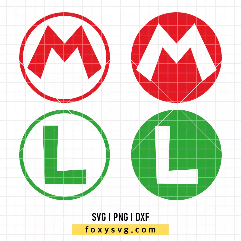 Mario Brothers Logo Bundle SVG | Trendy SVG PNG Design for Cricut, Silhouette