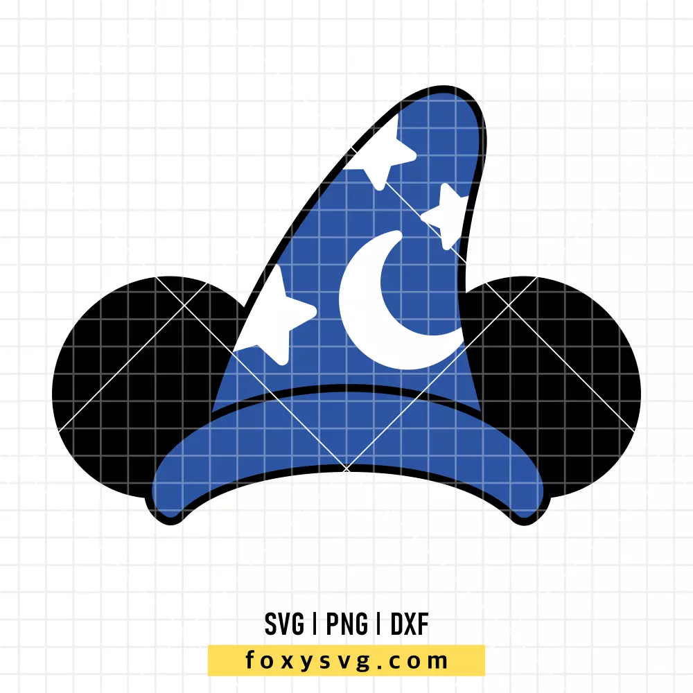 Mickey Sorcerer Hat SVG, PNG | Disney SVG Cut File for Cricut & Silhouette