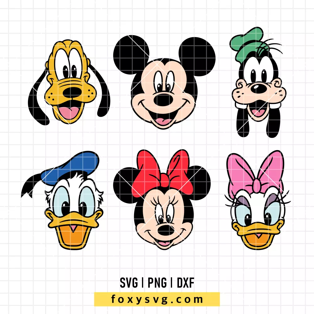 Mickey and Friends Bundle SVG, PNG | Disney SVG Cut File for Cricut & Silhouette