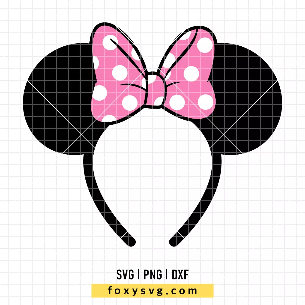 Minnie Ears Headband SVG, PNG | Disney SVG Cut File for Cricut & Silhouette