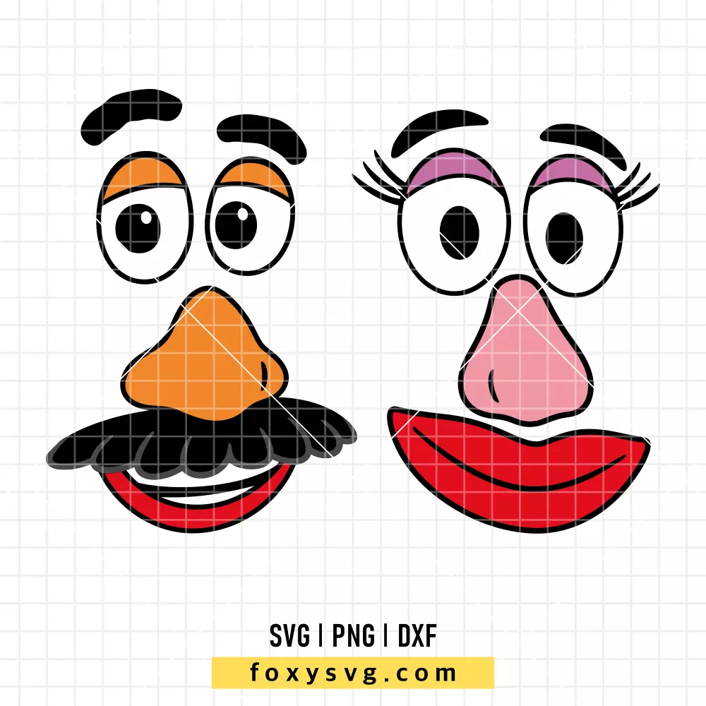 Mr. & Mrs. Potato Head SVG, PNG | Disney SVG Cut File for Cricut & Silhouette