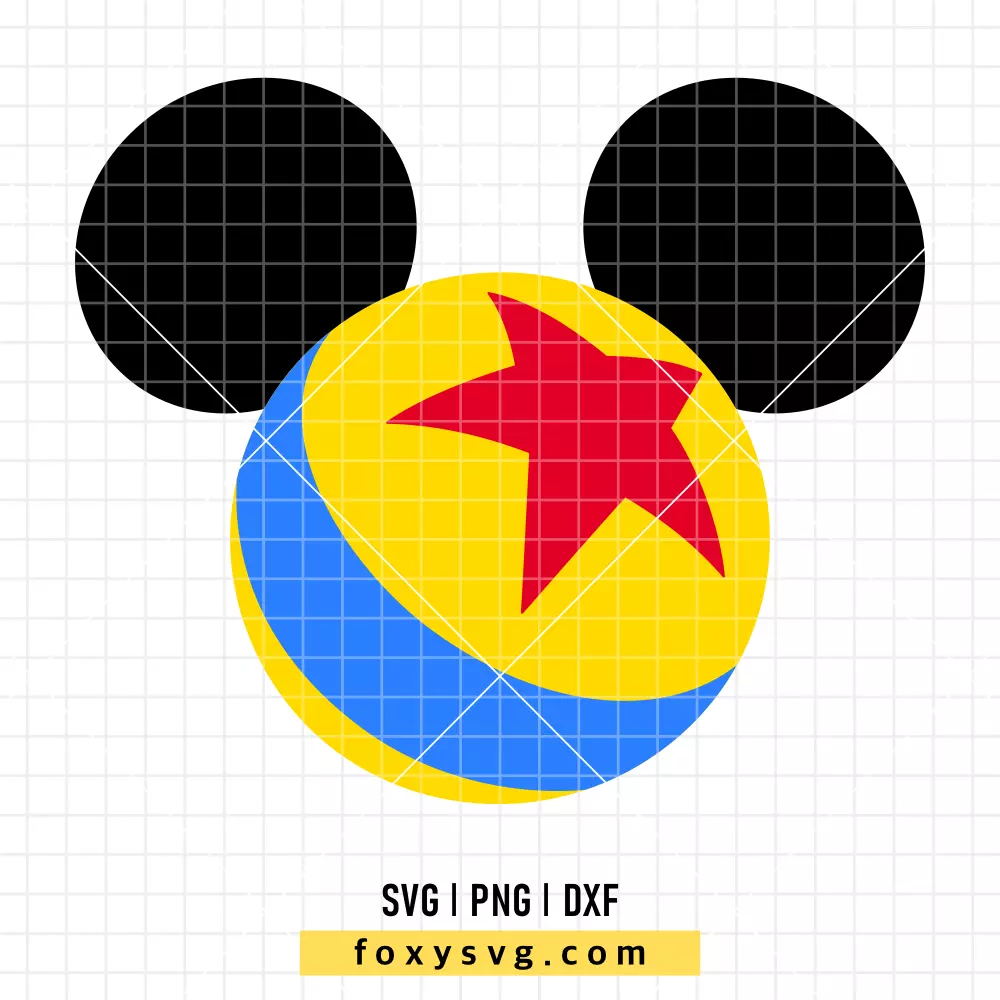 Pixar Star Ball Ears SVG, PNG | Disney SVG Cut File for Cricut & Silhouette