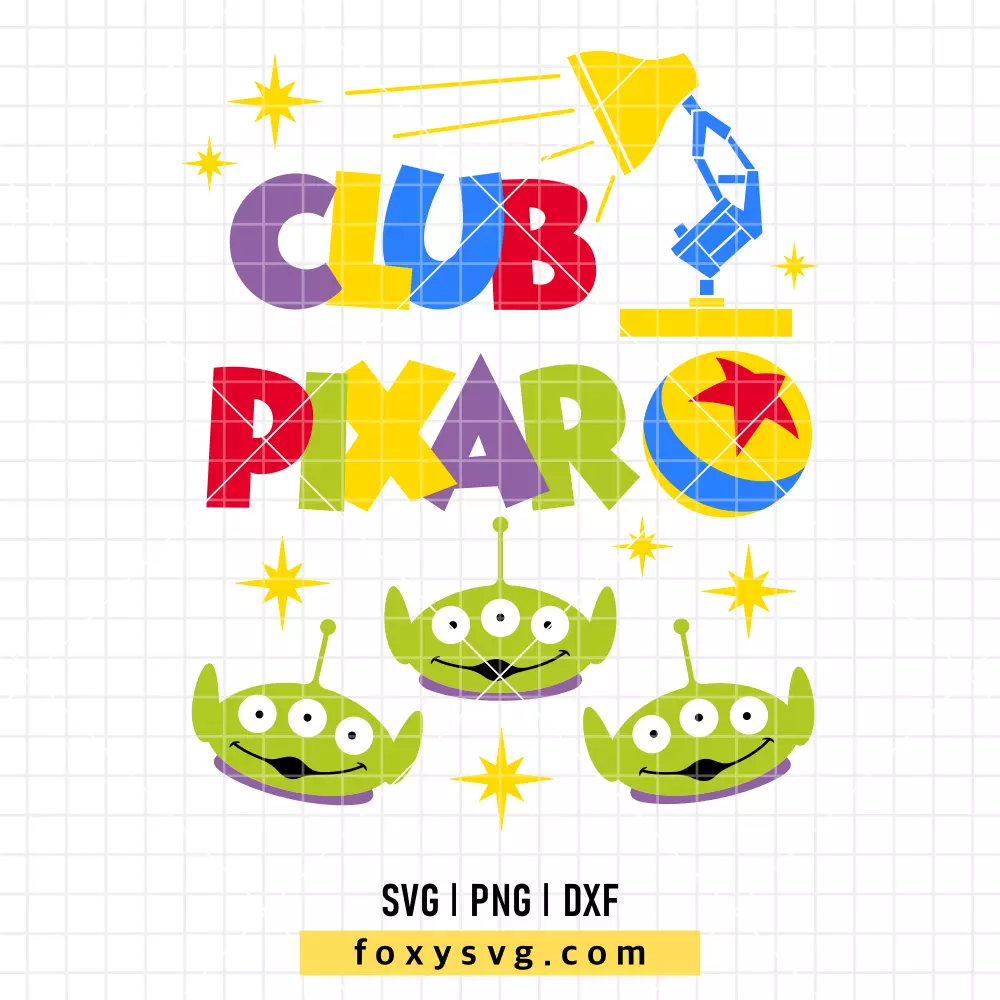 Pizza Planet Alien Pixar Club SVG, PNG | Disney SVG Cut File for Cricut & Silhouette