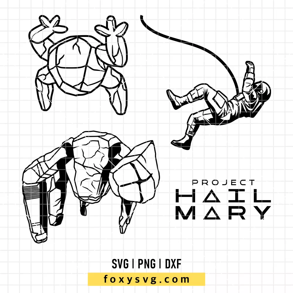 Project Hail Mary Bundle SVG | Amaze Rocky SVG PNG Design for Cricut, Silhouette