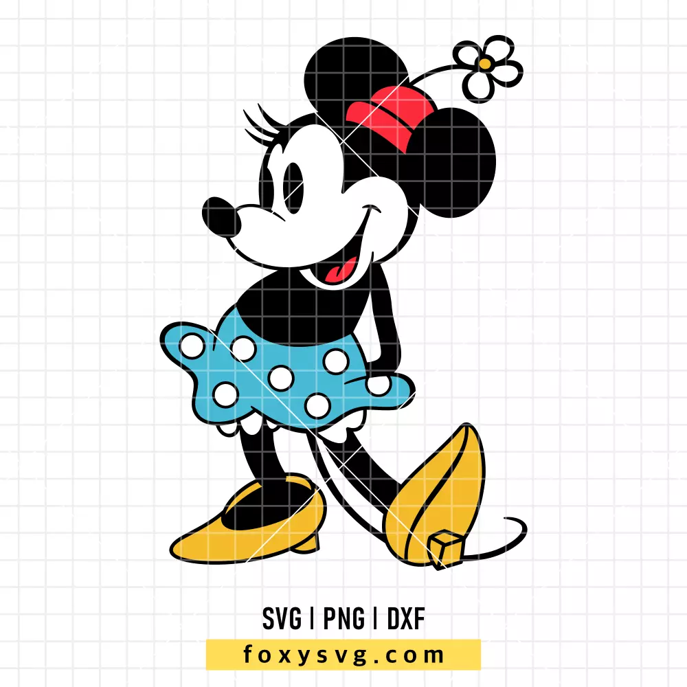Retro Minnie Mouse SVG, PNG | Disney SVG Cut File for Cricut & Silhouette