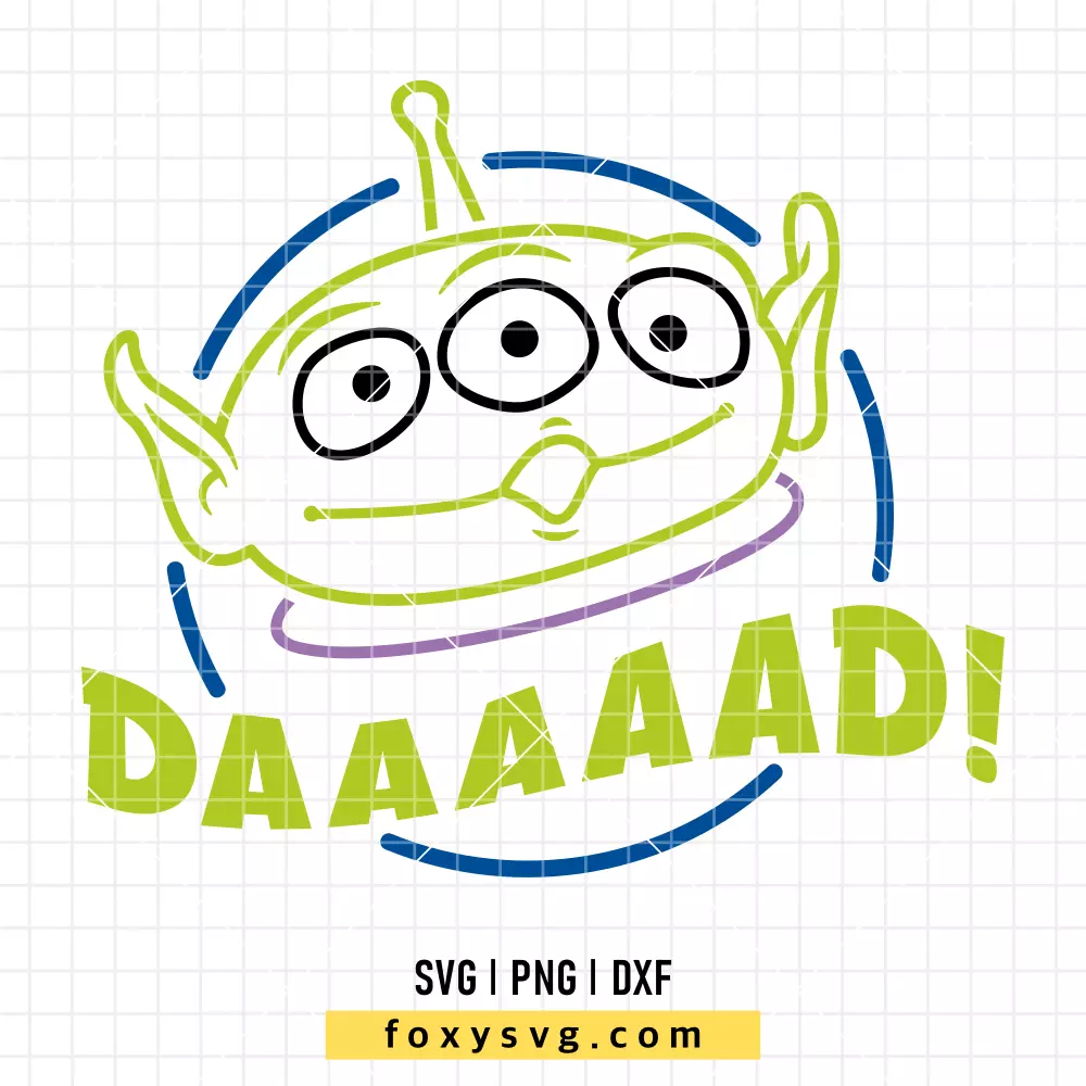 Toy Story Alien Dad SVG, PNG | Disney SVG Cut File for Cricut & Silhouette